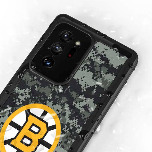 NHL Boston Bruins Camo Galaxy Note20 Ultra 5G Waterproof Case